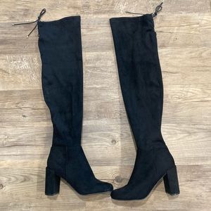 Black Thigh High Boots